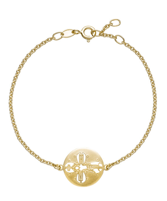 LUND SØLV FORGYLDT ARMBÅND MED DAGMARKORS - 9011215-F