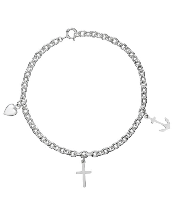 LUND COPEMHAGEN SØLV ARMBÅND TRO HÅB KÆRLIGHED - 9011216