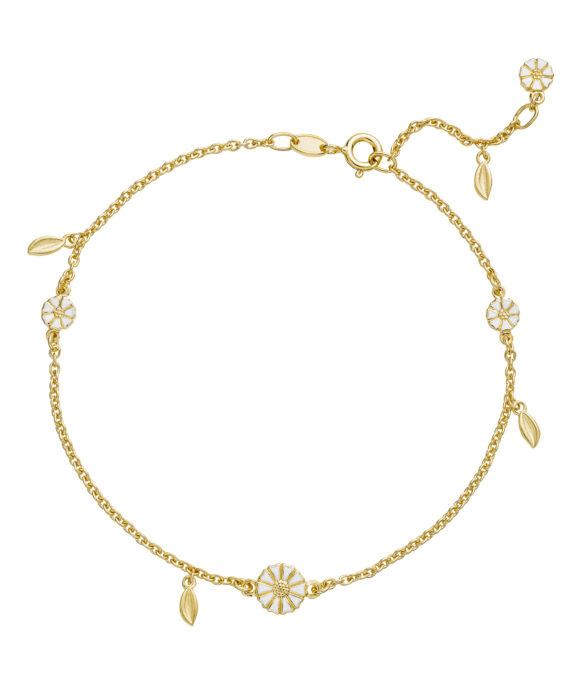 LUND COPENHAGEN SØLV FORGYLDT ANKELKÆDE MAGUERIT - 901505625-M