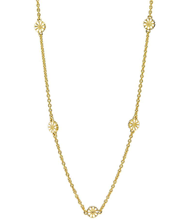 LUND COPENHAGEN HALSKÆDE SØLV FORGYLDT 5X7,5MM - 90207045-M