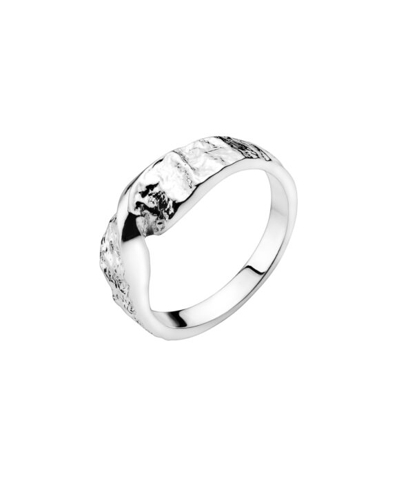 LUND COPENHAGEN SLV RING RUSTIK OG SNOET - 9071160