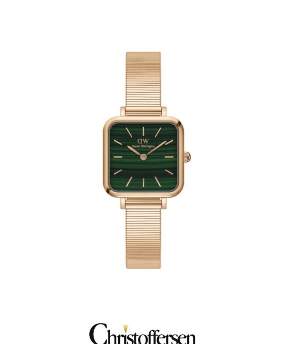 DANIEL WELLINGTON QUADRO STÅL ROSA FARVET MED MESH LÆNKE - DW00100520