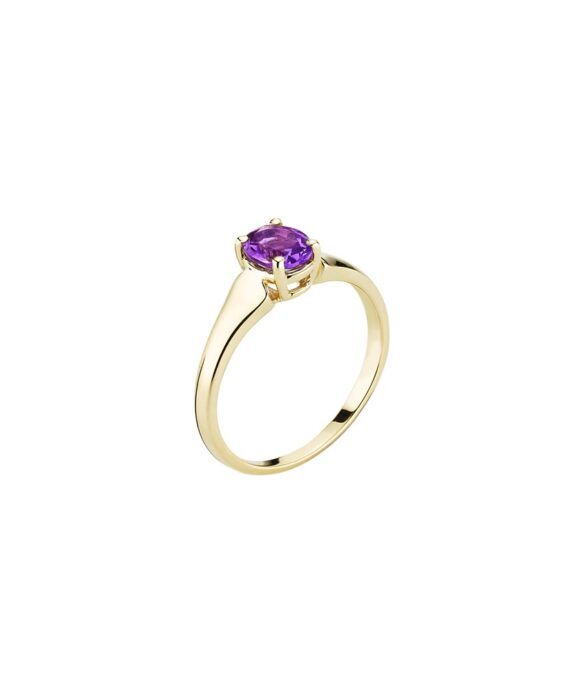 LUND COPENHAGEN 8 KARAT GULD RING MED EN AMETYST - 307796-01