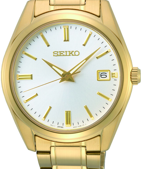 SEIKO UR HERRE GULD FARVET MED LÆNKE - SUR314P1
