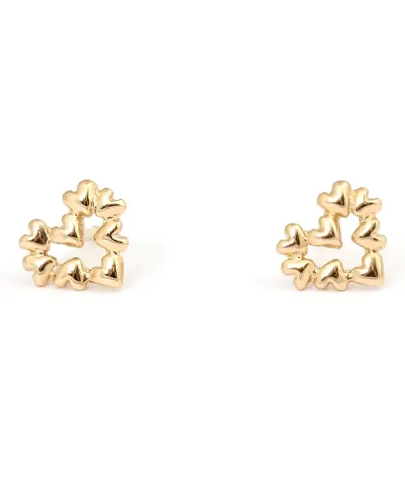 PER BORUP HEARTS ØRERINGE 14 KARAT GULD - 1106Ø