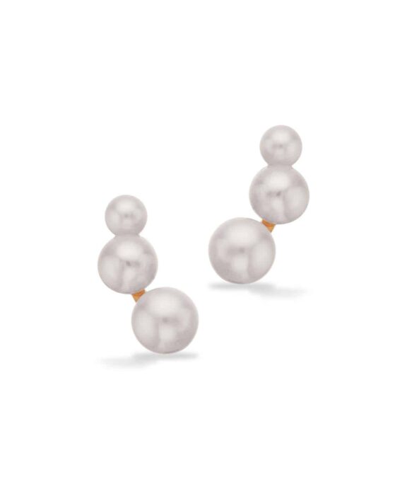 SCROUPLES ØRERINGE MED PERLER I 8 KARAT GULD - 121553