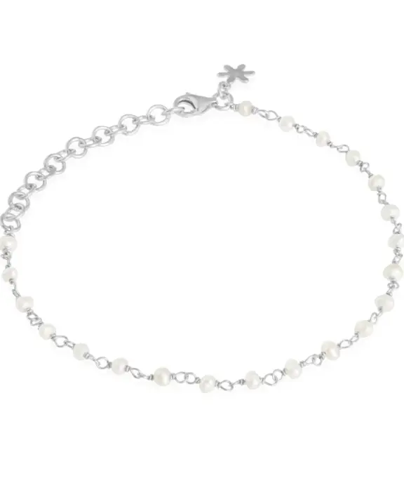 SUSANNE FRIIS BJØRNER ARMBÅND SØLV PERLR 3-4MM - 1433-1-900