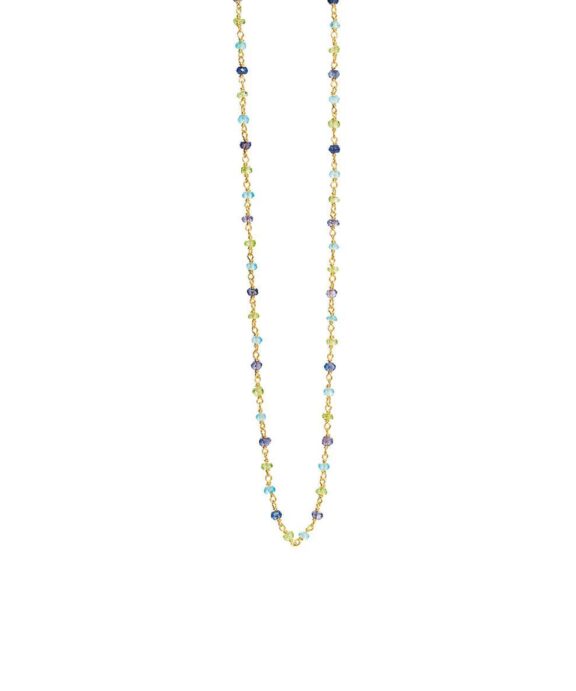 SUSANNE FRIIS BJØRNER HALSKÆDE SØLV FORGYLDT 40-45CM - 1869-2-557