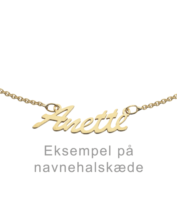 SCROUPLES NAVN KÆDE SØLV FORGYLDT - 207722F,X