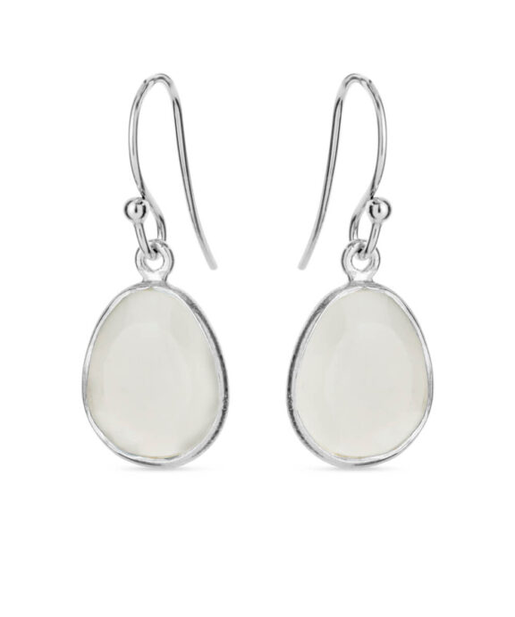 SUSANNE FRIIS BJØRNER ØRERINGE SØLV MÅNESTEN - 5568-1-160