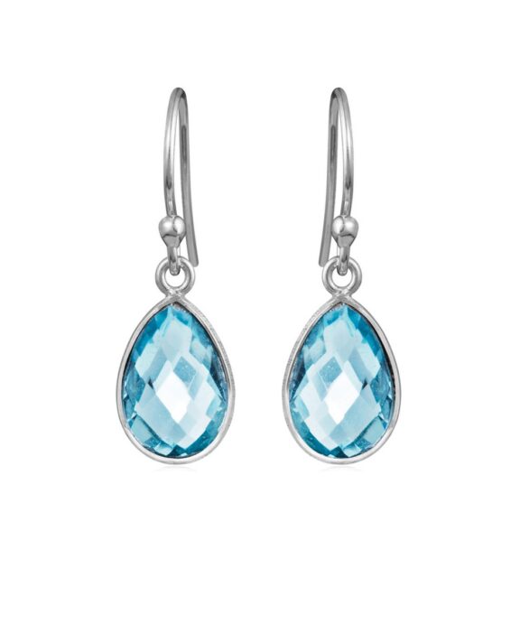 SUSANNE FRIIS BJØRNER ØRERING SØLV BLÅ STEN - 4068-1-186