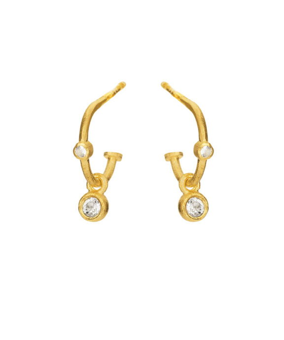 SUSANNE FRIIS BJØRNER ØRERINGE SØLV FORGYLDT - 5202-2-10