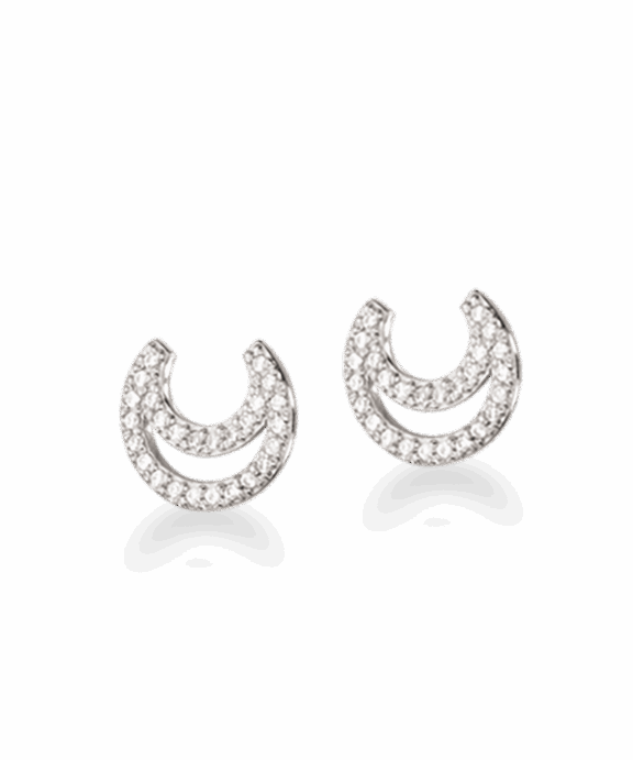 SCROUPLES SØLV ØRERINGE MED ZIRKONIA - 151682