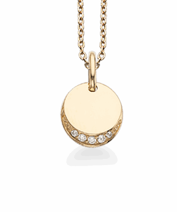 SCROUPLES 8 KARAT GULD VEDHÆNG MED ZIRKONIA - 210753