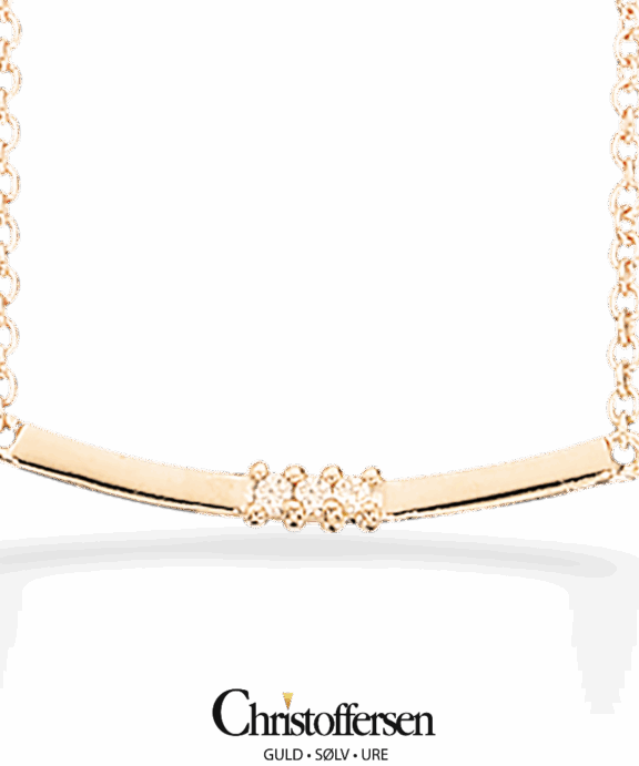 SCROUPLES 8 KARAT GULD HALSKÆDE MED BRILLANT 0,03 CARAT - 32953,42