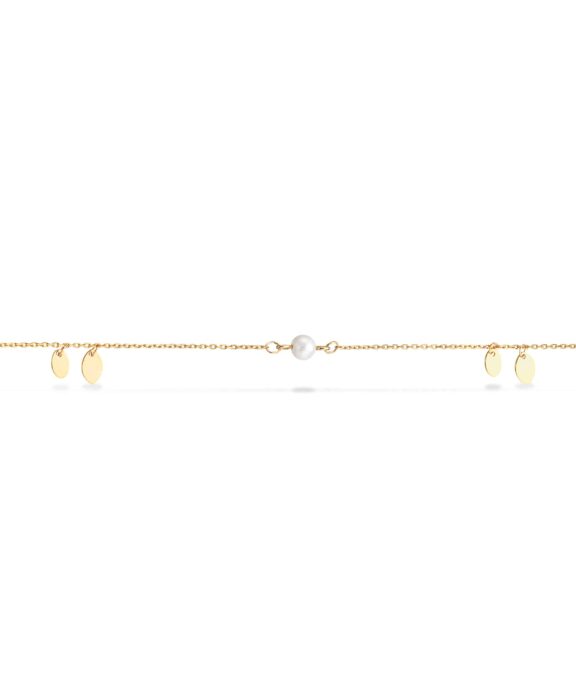 SCROUPLES ARMBÅND SØLV FORGYLDT MED PERLE - 38122,18