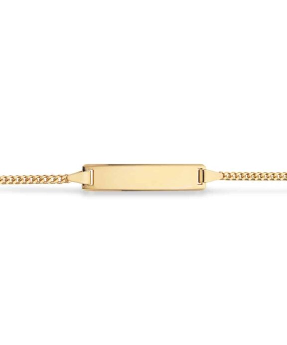 SCROUPLES 8 KARAT BØRNE ARMBÅND MED PLADE I 15 CM - 5513,15