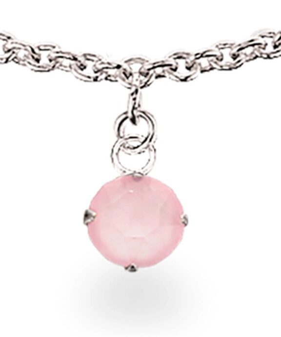 SCROUPLES SØLV BØRNEARMBÅND PINK OPAL - 671492