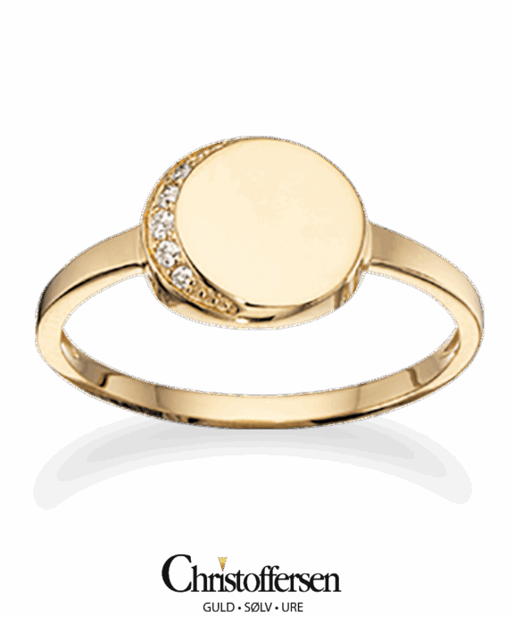 SCROUPLES 8 KARAT GULD RING MED ZIRKONIA - 711183