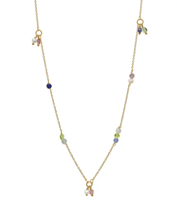 CARRÉ GEM CANDY HALSKÆDE SØLV FORGYLDT - FC 4364 LBBIPSTZPE38+2,5+2,5CM