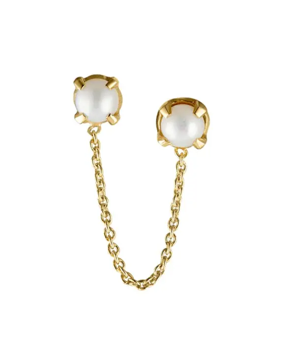 CARRE` SØLV FORGYLDT ØRERING MED MERLE - FS 4281 BIBI 1 PC