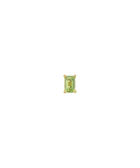 CARRE` SØLV FORGYLDT ØRERING PERIDOT - FS 4295 PE 1PC.