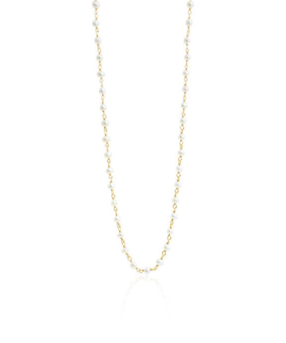 SUSANNE FRIIS BJØRNER HALSKÆDE MED FERSKSNDSPERLER OG FORGYLDT SØLV - 1869-2-900