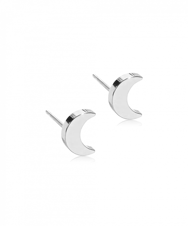 BLOMDAHL ØRERINGE TITANIUM NT MOON - 15-1275-00