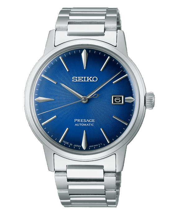SEIKO PRESAGE AUTOMATIK BLÅ SKIVE MED LÆNKE - SRPJ13J1