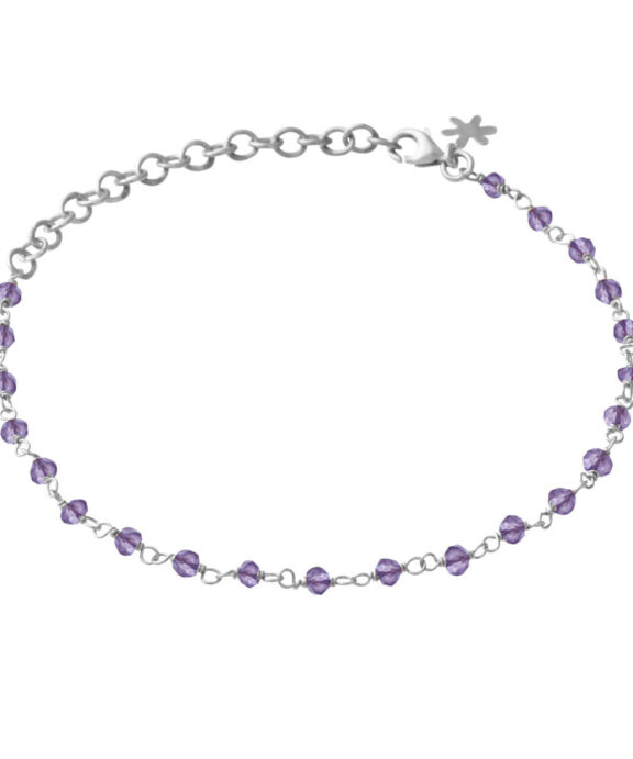 SUSANNE FRIIS BJØRNER ARMBÅND SØLV AMETYST - 1433-1-118