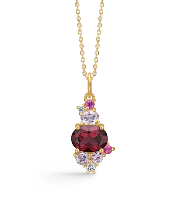 MADS Z FOUR SEASONS AUTUMN 14 KARAT VEDHÆNG MED ÆDELSTEN OG DIAMANT - 1536032