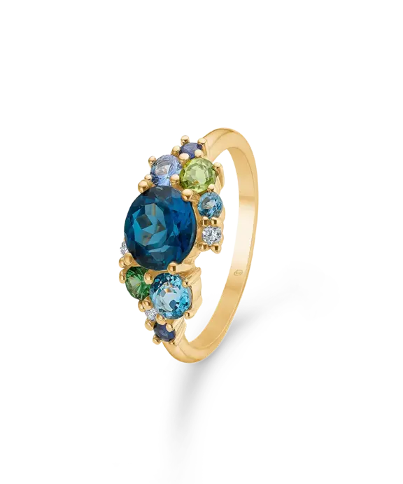 MADS Z FOUR SEASON WINTER 14 KARAT GULD RING MED ÆDELSTEN OG DIAMANT - 1546031