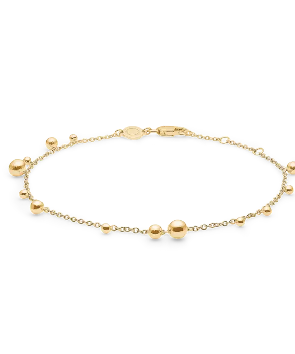 MADS Z BUBBLES 14 KARAT GULD ARMBÅND KÆDE MED KUGLER - 1550166