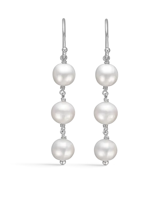 MADS Z TREASURE SØLV ØRERINGE MED PERLE - 2113006
