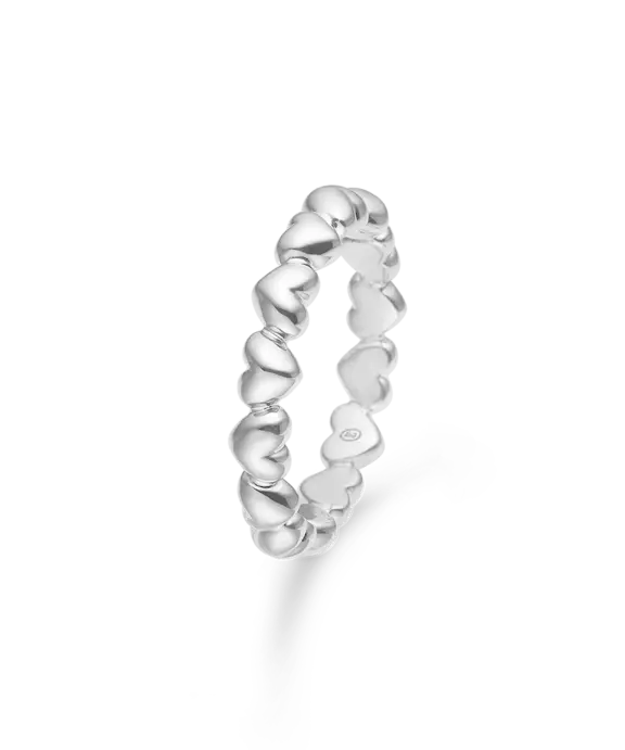 MADS Z POETRY HEART SØLV RING MED HJERTER - 2140028