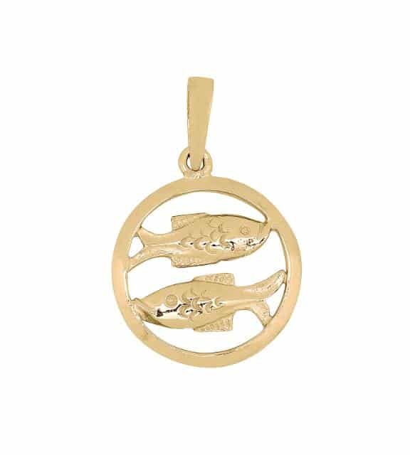 SIERSBØL VEDHÆNG SØLV FORGYLDT STJERNETEGN FISK - 29160025900