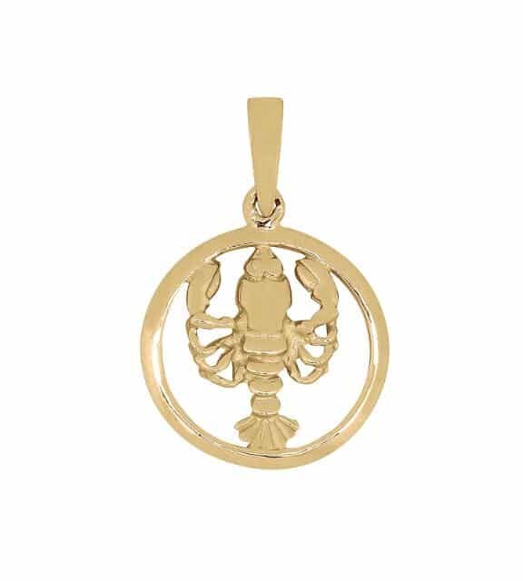 SIERSBØL VEDHÆNG SØLV FORGYLDT STJERNETEGN KREBS - 29160065900