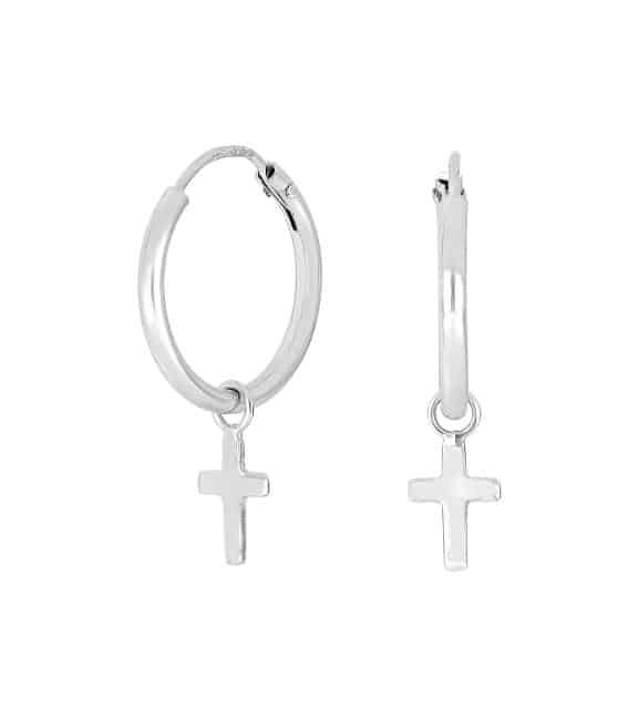 NORDAHL JEWELLERY CROSS SØLV ØRERINGE MED KORS - 30257270900