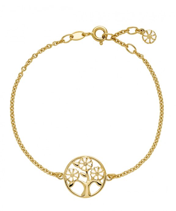 LUND COPENHAGEN SØLV FORGYLDT ARMBÅND MED LIVETS TRÆ - 9015063-M