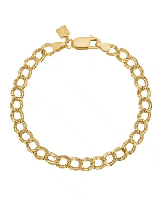 CARRÉ SØLV FORGYLDT ARMBÅND MED BLANKE LED 18 CM - FB 4386 18 CM