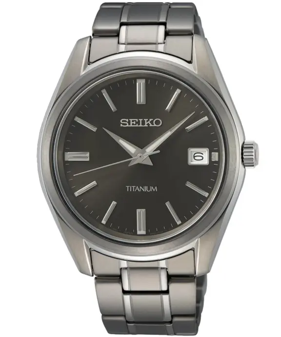 SEIKO UR HEER TITANIUM MED LÆNKE - SUR375P1