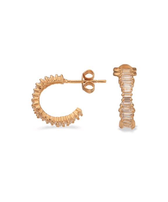 SCROUPLES 8 KARAT GULD ØRERINGE MED ZIRKONIA - 122343