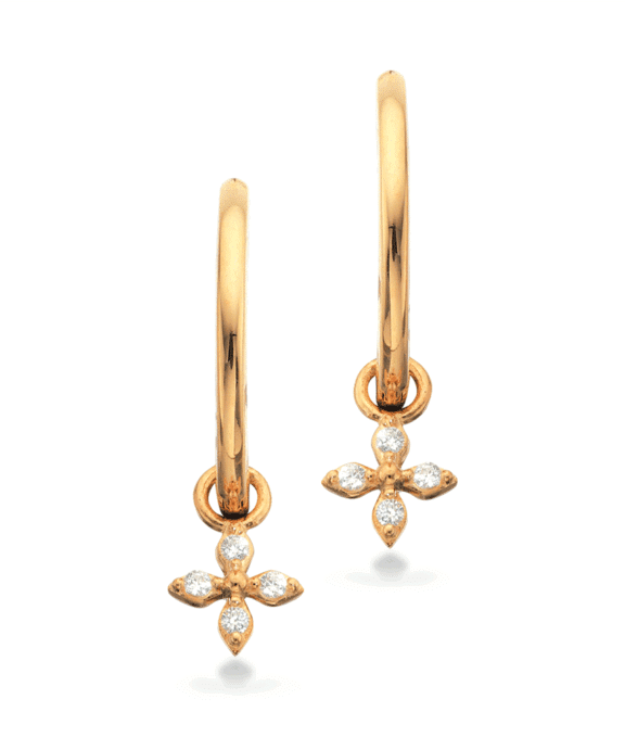 SCROUPLES ØRERINGE 8 KARAT GULD MED ZIRKONIA - 122373