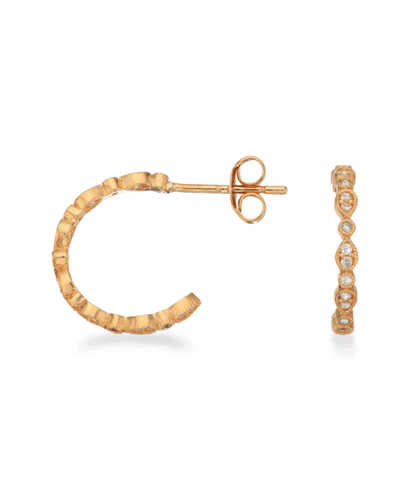 SCROUPLES HALVCREOL 8 KARAT GULD MED ZIRKONIA - 122463