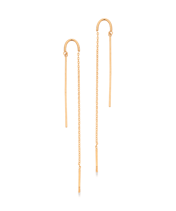 SCROUPLES ØRERINGE 8 KARAT GULD KÆDE - 122493