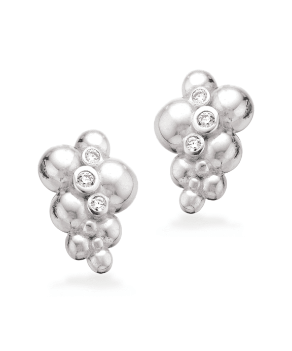 SCROUPLES SØLV ØRERINGE MED KUGLER OG ZIRKONER- 157332