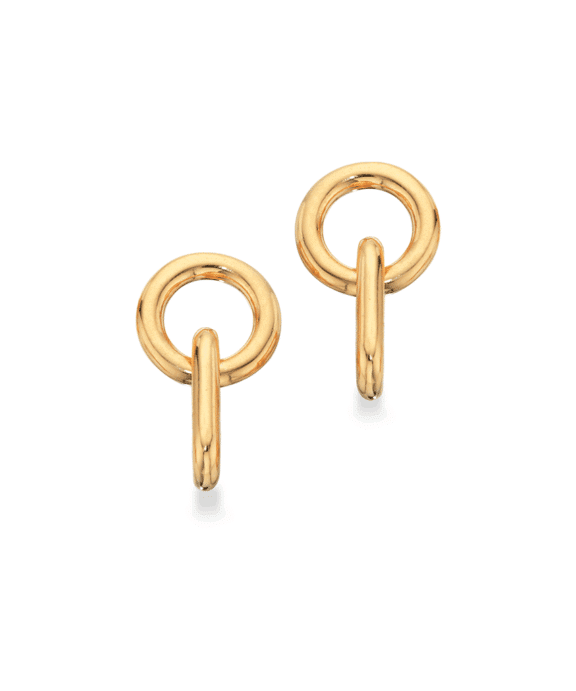 SCROUPLES SØLV FORGYLDTE ØRERINGE 2 LED - 157472