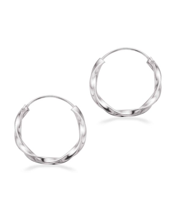 SCROUPLES SØLV ØRERINGE CREOL SNOET 18 MM - 193942