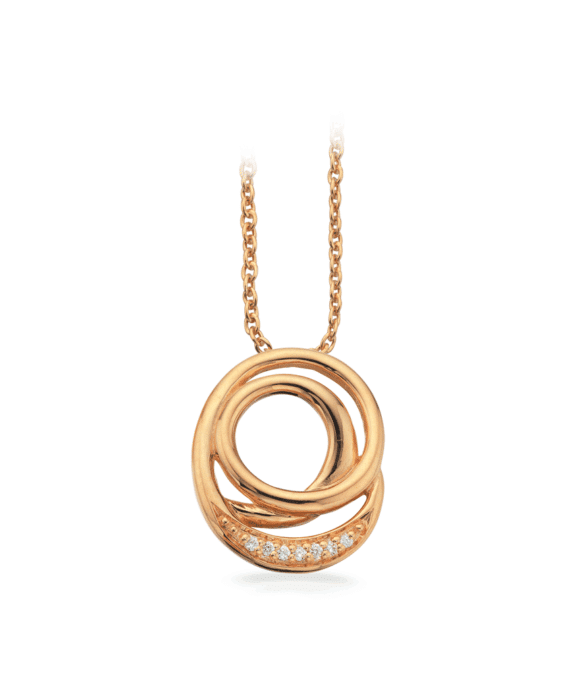 SCROUPLES VEDHÆNG 8 KARAT GULD MED ZIRKONIA - 213083