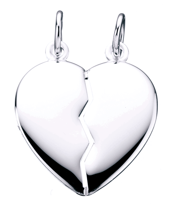 SCROUPLES KNÆK HJERTE MED KÆDE TIL HVER HJERTE - 25882